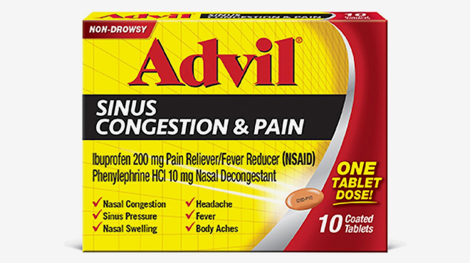 Advil Sinus Congestion and Pain Relief Medicine