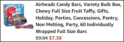 Airheads Candy Bars 60 Pack Checkout