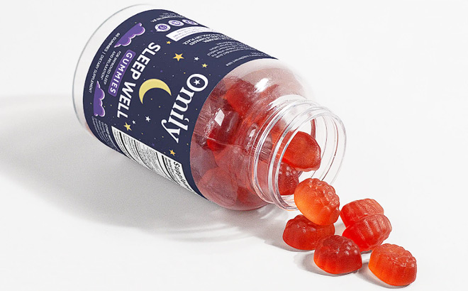 An Opened Bottle of Omily Sleep Well Gummies