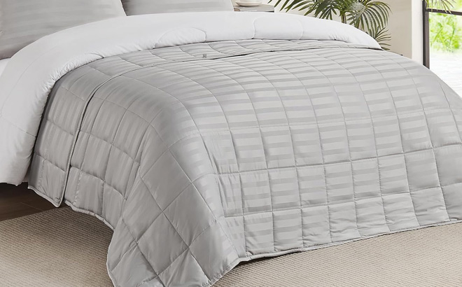 Anfie Ultra Soft Cozy Weighted Blanket on Bed