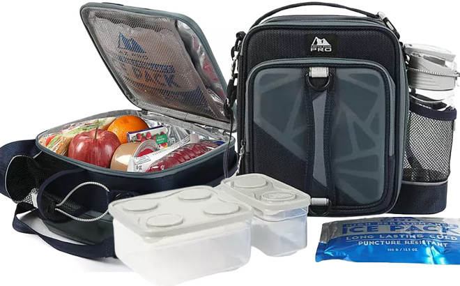 Arctic Zone Pro Expandable Lunch Box in Midnight Navy Color