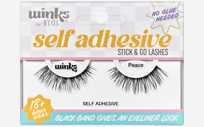 Ardell Winks Self Adhesive Stick Go Black Strip Lashes