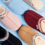 BEARPAW Tanya Suede Embellished Slipper Mule