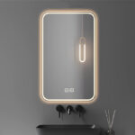 Bathroom Mirror with 3 Colors Dimmable LED Lights