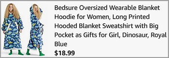 Bedsure Oversized Wearable Blanket Hoodie Screenshot