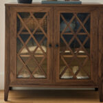 Better Homes & Gardens Trellis Accent Cabinet with Glass Doors in Walnut