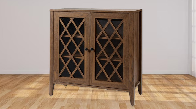 Better Homes & Gardens Trellis Accent Cabinet with Glass Doors