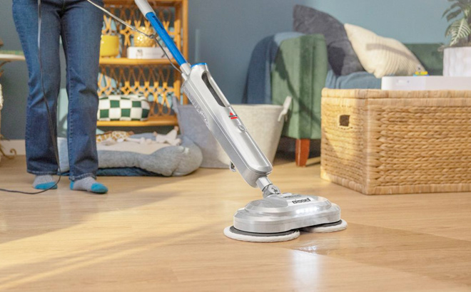 Bissell SpinWave SmartSteam Sanitizing Mop with 4 Rotating Mop Pads