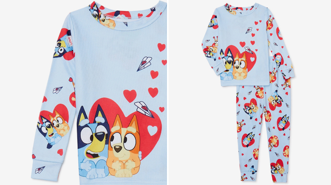 Bluey Valentines Day Toddler Pajama Set