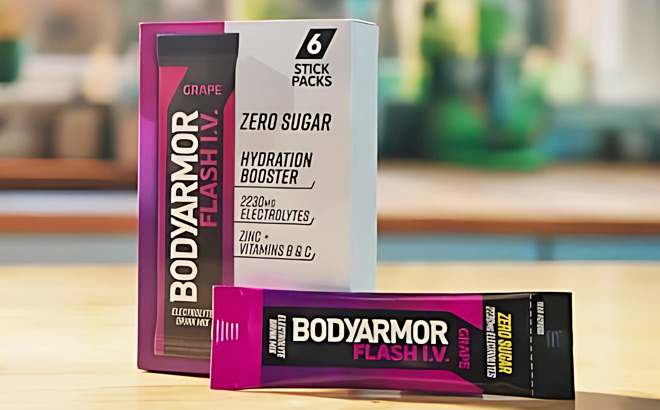 Bodyarmor Flash IV Electrolyte Packets in Grape Flavor