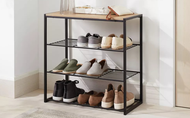 Brightroom 4 Tier Shoe Rack