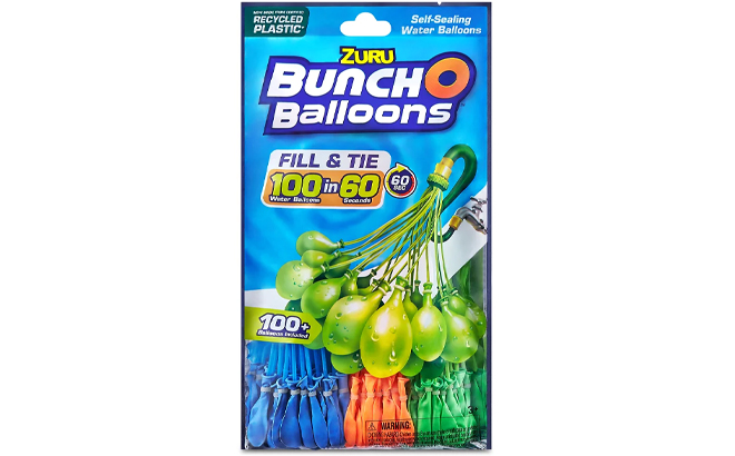 Bunch O Balloons 100 Rapid Filling Self Sealing Water Recycled Balloons