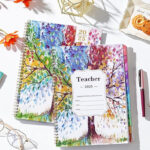 Caboll 2025 Monthly Teacher Planners on a Table