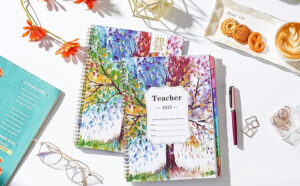 Caboll 2025 Monthly Teacher Planners on a Table