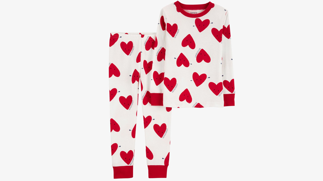 Carters Toddler 2 Piece Valentines Day Snug Fit Cotton Pajamas