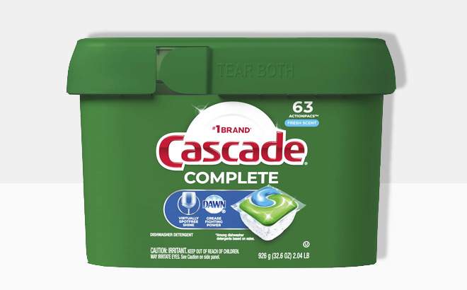 Cascade Complete Dishwasher Pods 63 Count