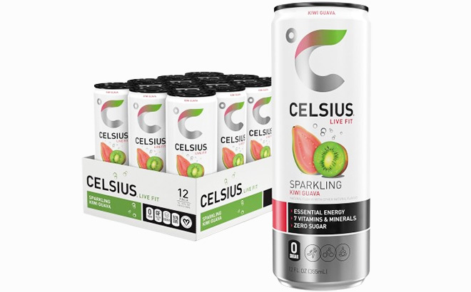 Celsius Sparkling Kiwi Guava Energy Drink 12 Pack