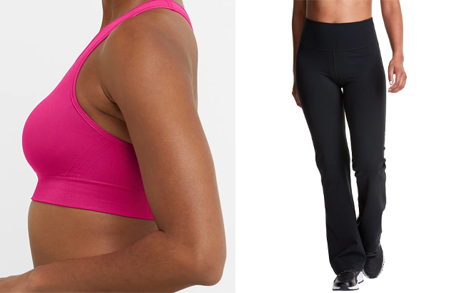 Champion Infinity Racerback Bra and Soft Touch Flare Leggings