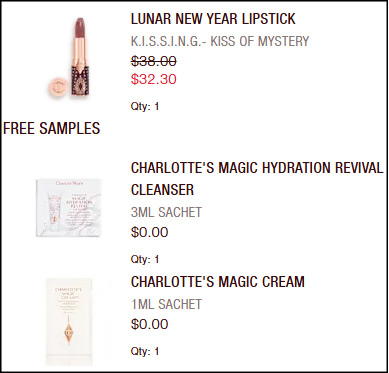 Charlotte Tilbury Lunar New Year Lipstick Checkout