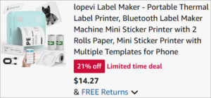 Checkout page of Lopevi Label Maker