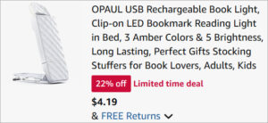 Checkout page of Opaul Clip On Book Light