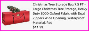 Christmas Tree Storage Bag Checkout Screen