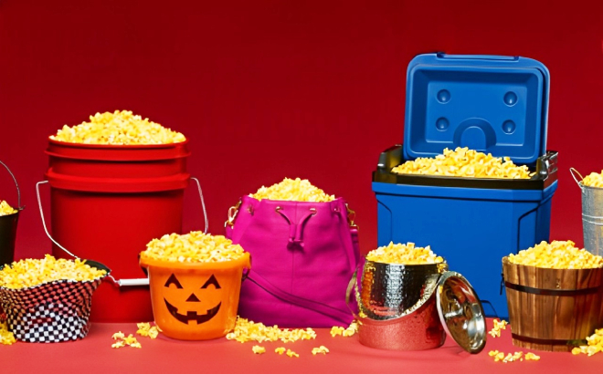 Cinemark Butter Popcorn in Different Containers