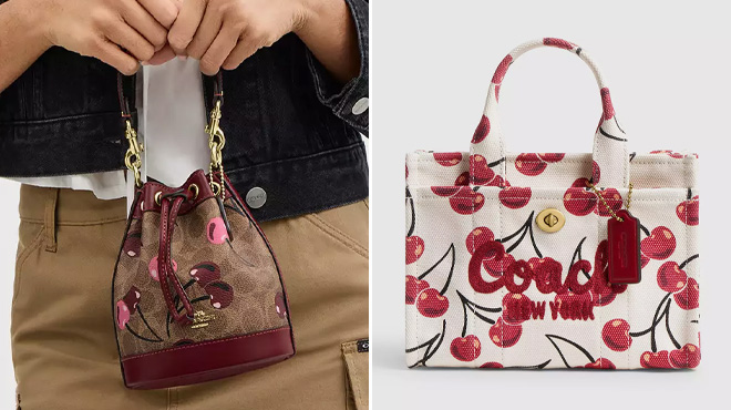 Coach Outlet Mini Bucket Bag and Cargo Tote Bag