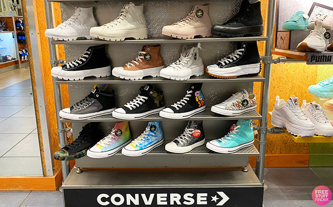 Converse Shoes on Shelf