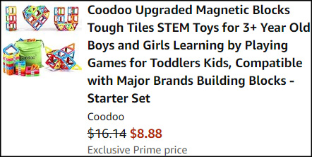 Coodoo Upgraded Magnetic Block Set Checkout