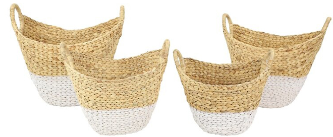 Cosmopolitan Dip Dyed 4 Piece Wicker Basket Set