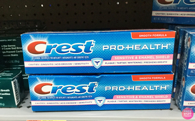 Crest Pro Health Sensitive Enamel Shield Toothpaste on a Shelf