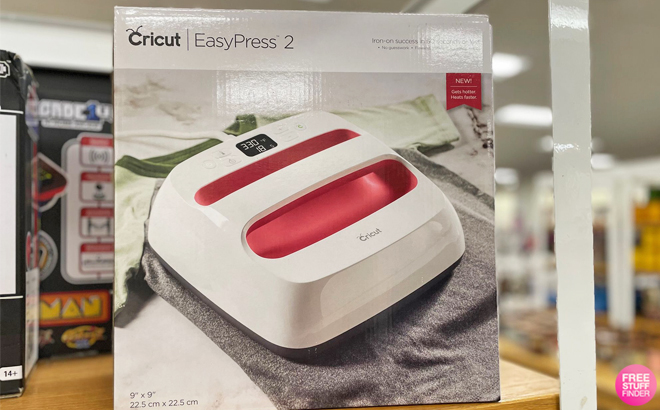 Cricut EasyPress 2 Heat Press Machine on a Shelf