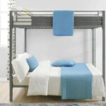 DHP Sidney Full over Full Metal Bunk Bed in Silver Color