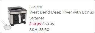 Deep Fryer Final Price