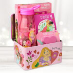 Disney Princess Tin Box Valentines Gift Set on the Table