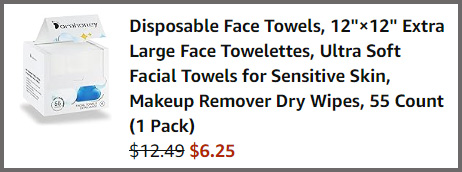 Disposable Face Towels