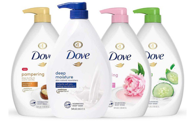 Dove Shower Gel Body Wash 4 Pack