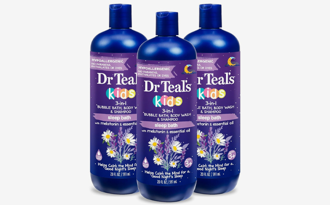 Dr Teals Kids Bubble Bath 3 Pack