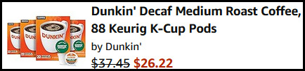 Dunkin 88 Count K Cups Order Summary