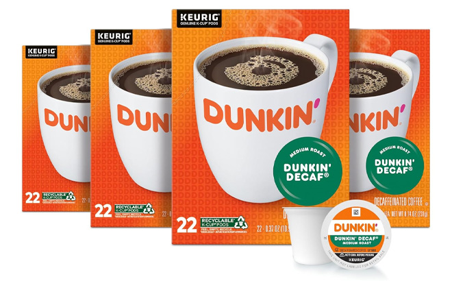 Dunkin Decaf Medium Roast Coffee 88 Keurig K Cup Pods