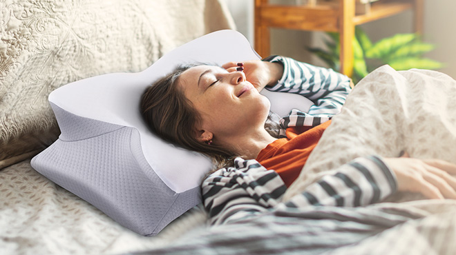 Ergonomic Contour Memory Foam Pillow