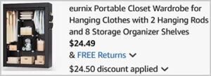 Eurnix Portable Closet Wardrobe Screenshot