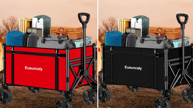 Eusuncaly Collapsible Foldable Wagon Cart