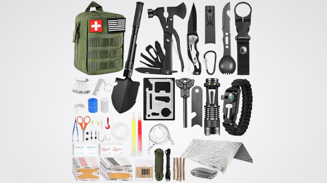 Fartsy 149 Piece Survival Gear First Aid Kit