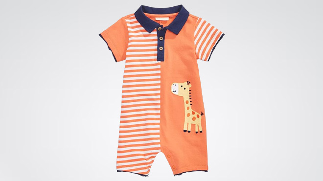 First Impressions Baby Boys Cotton Giraffe Romper