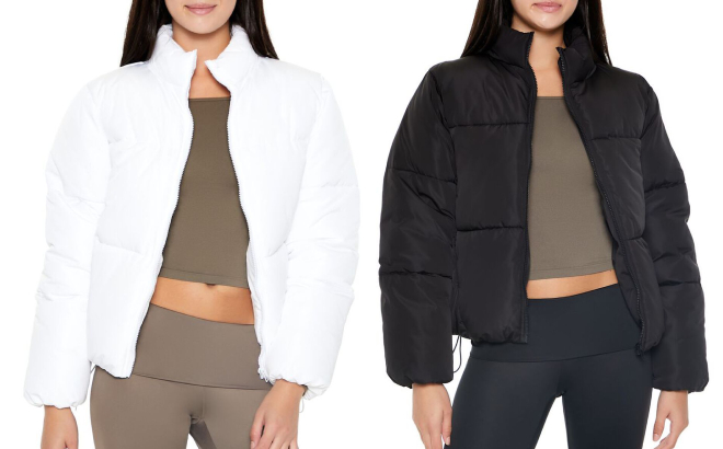 Forever21 Channel Stitched Puffer Jacket