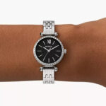 Fossil Tillie Mini Three Hand Stainless Steel Watch on a Wrist