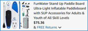 FunWater Paddle Board at Checkout