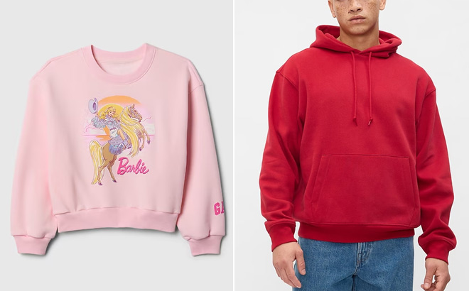 GAP Factory Barbie Oversized Graphic Sweatshirt